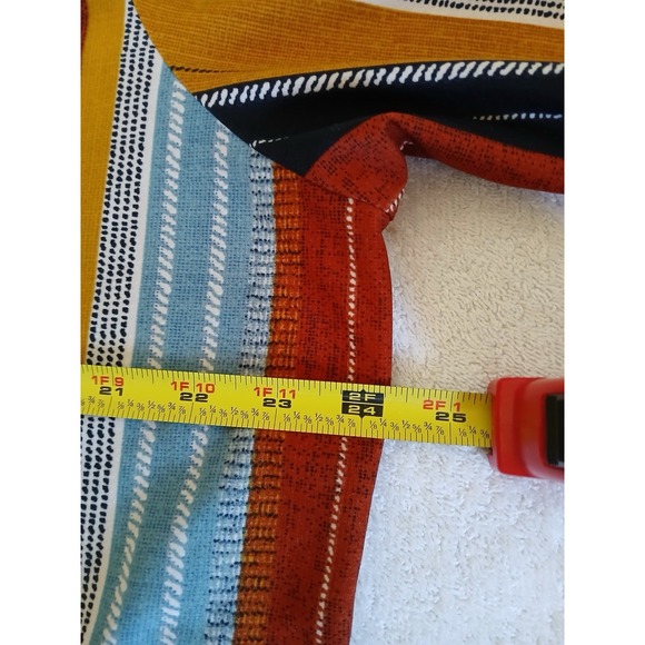 Ellen Weaver Plus Size 2X Boho Striped Blouse Multicolor Tunic Top Casual Chic - Picture 13 of 16
